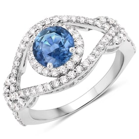 1.75 CT Genuine Blue Sapphire and
