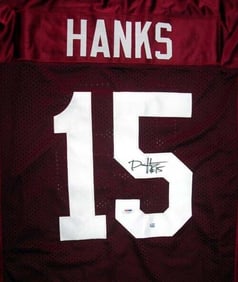 ALABAMA DARIUS HANKS AUTOGRAPHED SIGNED RED
