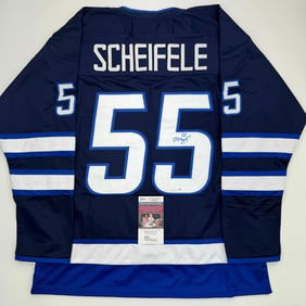 autographed/signed mark scheifele winnipeg blue hockey