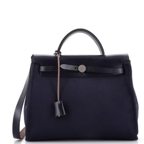 Hermes Herbag Zip Leather and Toile