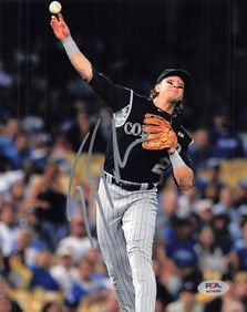 troy tulowitzki signed 8x10 photo PSA/DNA