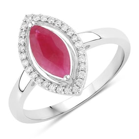 1.52 CT Genuine Ruby and White