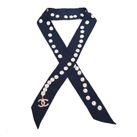 Chanel Silk Pearl CC Slim Bandeau