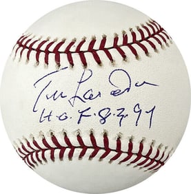 tommy lasorda autographed official ml baseball