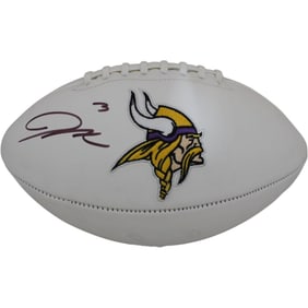 jordan addison autographed minnesota vikings logo