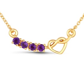 0.24 CT Genuine Amethyst 14K White