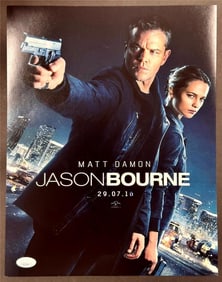 matt damon signed jason bourne 11x14