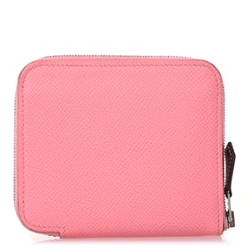 Hermes Epsom Silkin Compact Wallet Rose