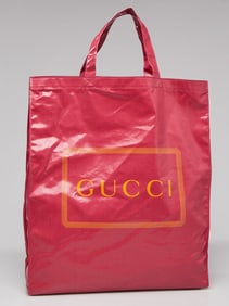 Gucci Pink/Orange Coated Canvas Montecarlo Tote