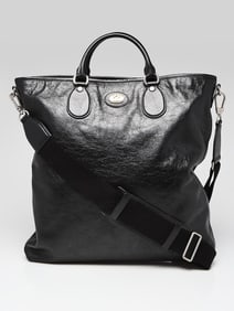 Gucci Black Textured Leather Morpheus Militare