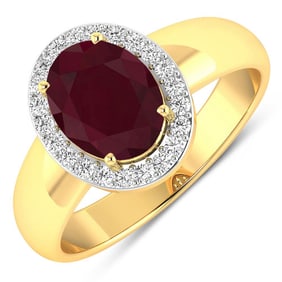 2.52 CT Genuine Ruby and White