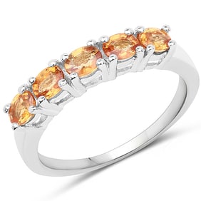 1.00 CT Genuine Orange Sapphire 14K