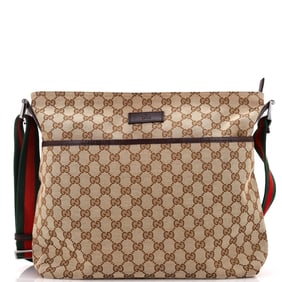 Gucci Front Pocket Web Messenger GG