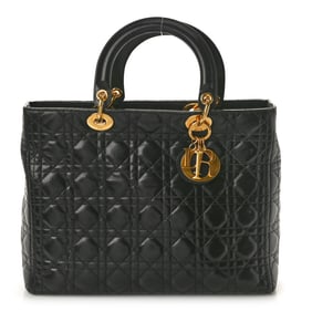 Christian Dior Lambskin Cannage Large Lady