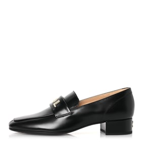 Chanel Shiny Calfskin Logo Loafers 37.5