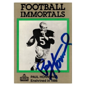 paul hornung green bay packers autographed
