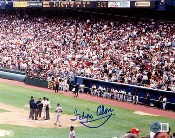 felipe alou autographed/signed montreal expos 8x10