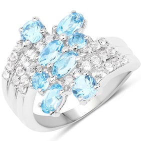 2.53 CT Genuine Swiss Blue Topaz