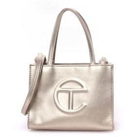 Telfar Metallic Vegan Leather Small Shopping