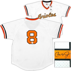 orioles cal ripken jr. autographed m&n