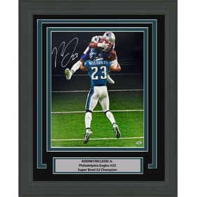 framed autographed/signed rodney mcleod jr. sb