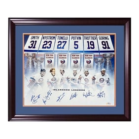 NY islanders retired #s signed 16x20