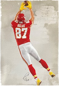 travis kelce 13x19 kansas city chiefs