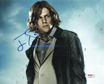 jesse eisenberg signed 8x10 photo PSA/DNA