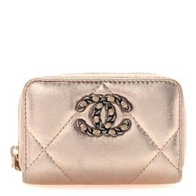 Chanel Metallic Lambskin Quilted Chanel 19