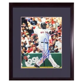 david ortiz signed 8x10 framed photo