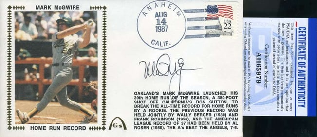 Mark McGwire PSA DNA Coa Autograph