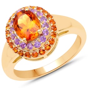 1.70 CT Genuine Citrine and Amethyst