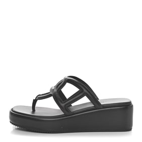 Hermes Nappa Gipsy Sandals 37 Black