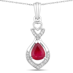 0.86 CT Genuine Ruby and White