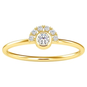 0.13 Carat Diamond 14K Yellow Gold