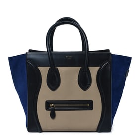 Celine Elephant Calfskin Suede Mini Tri-Color