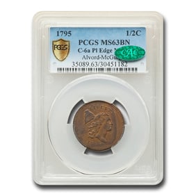 1795 Liberty Cap Half Cent MS-63