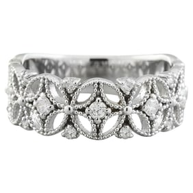 Natural Diamond 18K White Gold Ring