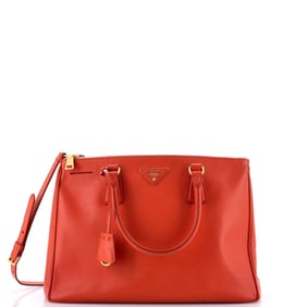 Prada Double Zip Lux Tote Saffiano