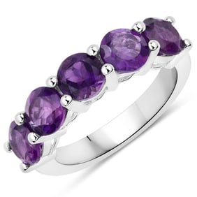 2.80 CT Genuine Amethyst 14K White