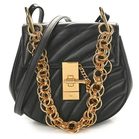 Chloe Calfskin Quilted Mini Drew Bijou