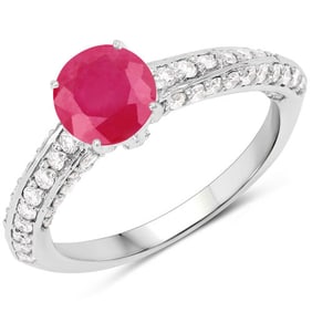 1.49 CT Genuine Ruby and White