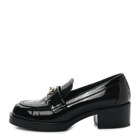 Chanel Patent CC Heart Loafers 36