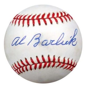 AL barlick autographed signed official NL
