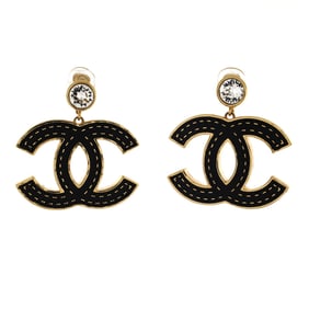 Chanel CC Drop Clip-On Earrings Metal