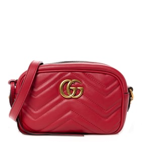 Gucci Calfskin Matelasse Mini GG Marmont