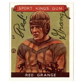 red grange chicago bears autographed signed
