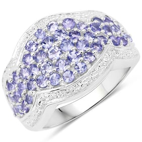 1.74 CT Genuine Tanzanite 14K White