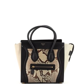 Celine Luggage Bag Python and Leather