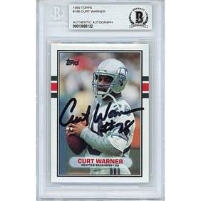 curt warner autographed seattle seahawks 1989
